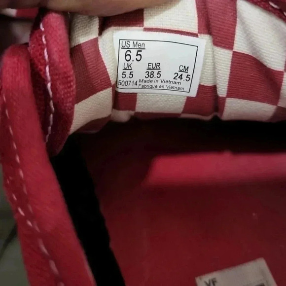 VANS Men's Atwood Skate Shoes (Check Liner/Chili Pepper, 6.5 Mens - Picture 7 of 10